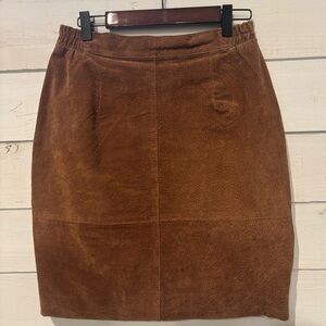 Vera Pelle New York-Milano Vintage Leather Designer Skirt Sz 10